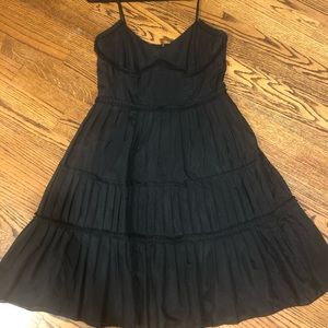 AnnTaylorLOFT black silk&cotton cocktail sundress